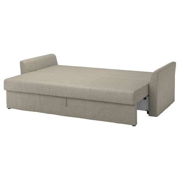 HOLMSUND 3-seat sofa bed, Borgunda beige, 231x96x99 cm