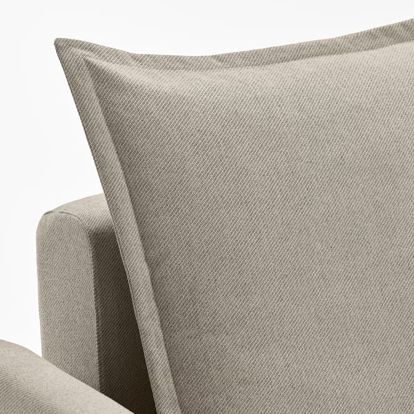 HOLMSUND 3-seat sofa bed, Borgunda beige, 231x96x99 cm