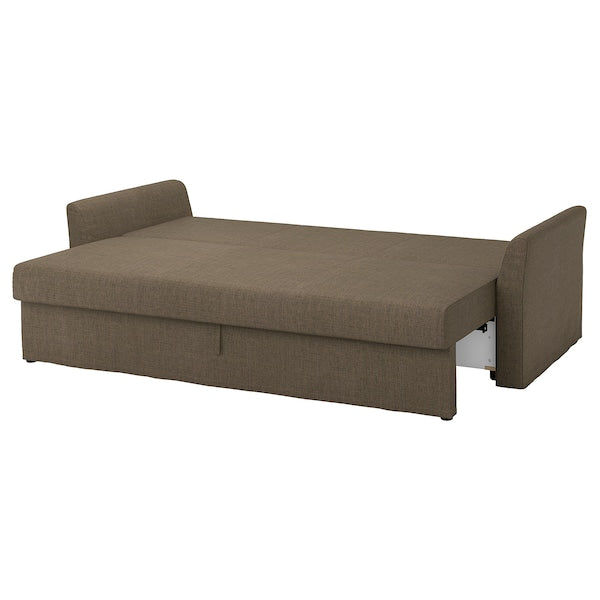 HOLMSUND - 3-seater sofa bed, Kilanda dove-grey