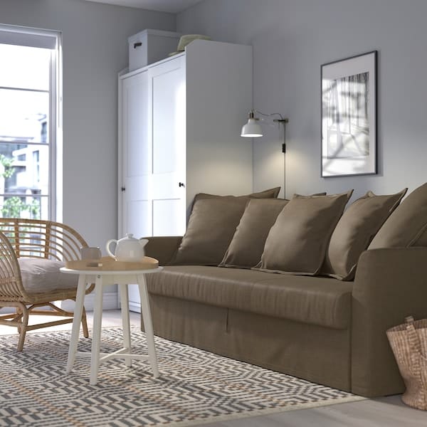 Ikea HOLMSUND - 3-seater sofa bed, Kilanda dove-grey