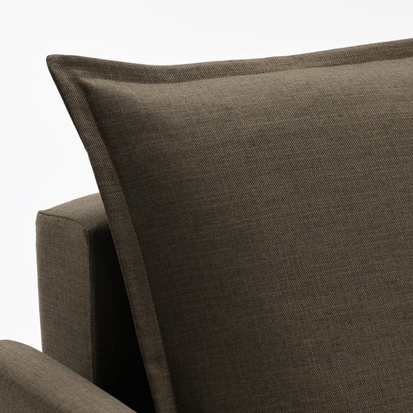 HOLMSUND 3-seat sofa bed, Kilanda grey-brown, 231x96x99 cm