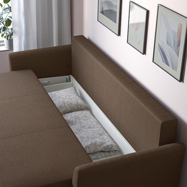 Ikea HOLMSUND - 3-seater sofa bed, Kilanda dove-grey