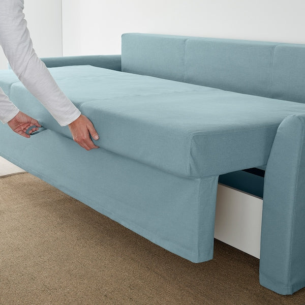 HOLMSUND 3-seater sofa bed - Blue orrsta ,