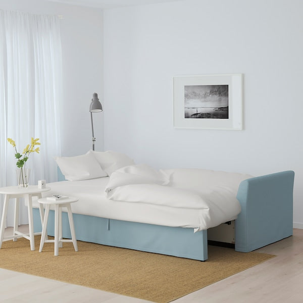 HOLMSUND 3-seater sofa bed - Blue orrsta ,