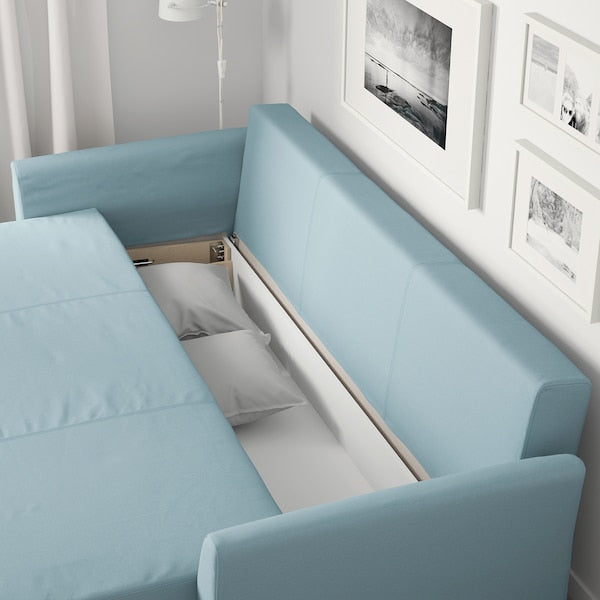 HOLMSUND 3-seater sofa bed - Blue orrsta ,