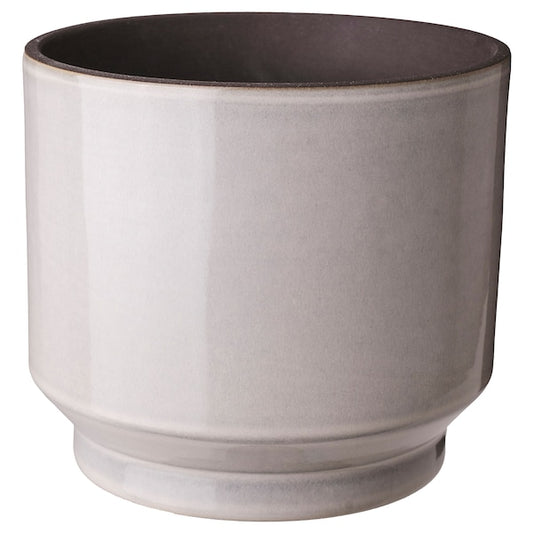 HONUNGSPALM - Plant pot, in/outdoor/grey/beige, 15 cm