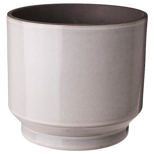 HONUNGSPALM plant pot, in/outdoor/grey/beige, 17 cm
