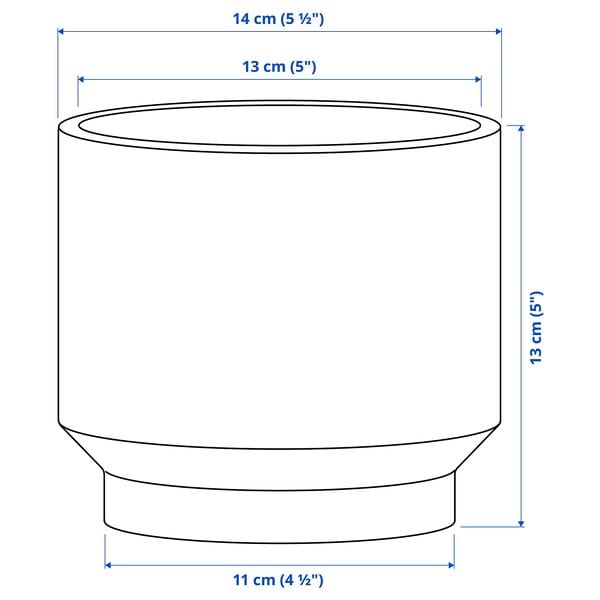 HONUNGSPALM - Plant pot, in/outdoor/grey/beige, 12 cm