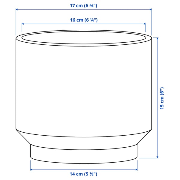 HONUNGSPALM - HONUNGSPALM Plant pot, in/outdoor/grey/beige, 15 cm