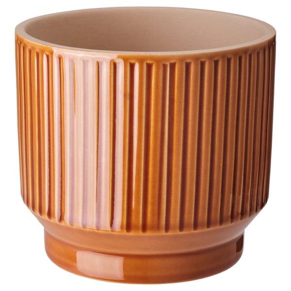 HONUNGSPALM plant pot, in/outdoor/brown, 12 cm