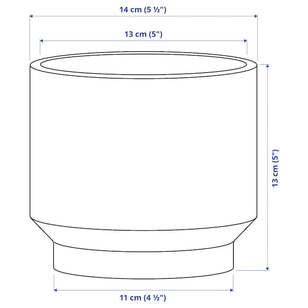 Ikea HONUNGSPALM - Plant pot, in/outdoor/brown, 12 cm