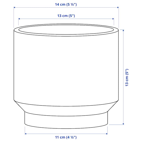 HONUNGSPALM - Plant pot, in/outdoor/brown, 12 cm