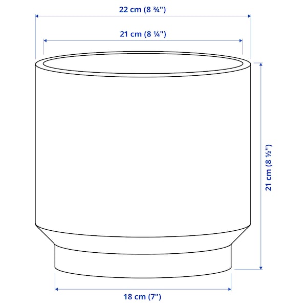 HONUNGSPALM - Plant pot, in/outdoor/green, 19 cm