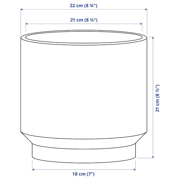 Ikea HONUNGSPALM - Plant pot, in/outdoor/green, 19 cm