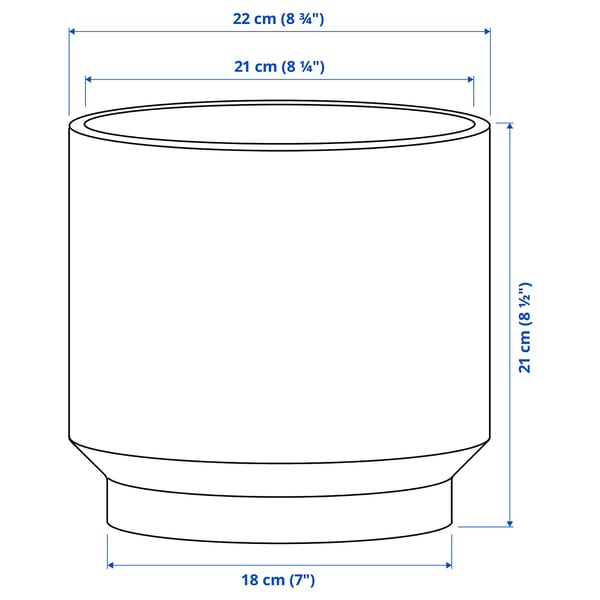 HONUNGSPALM plant pot, in/outdoor/green, 19 cm