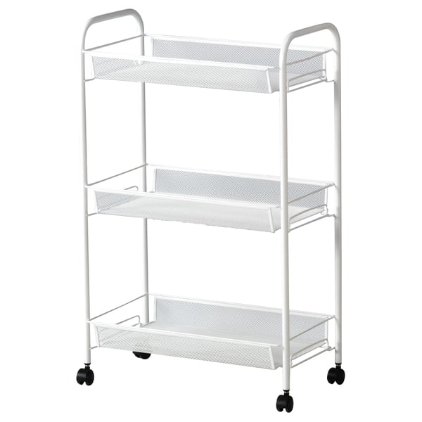 HORNAVAN trolley, white, 26x48x77 cm