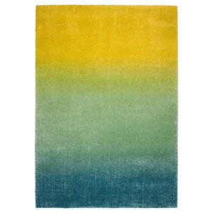 Ikea HOTELLRUM - Rug, high pile, blue/green yellow, 160x230 cm