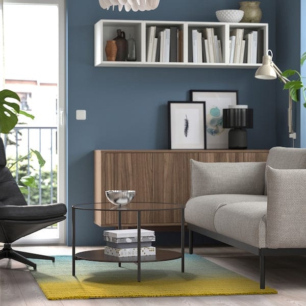 Ikea HOTELLRUM - Rug, high pile, blue/green yellow, 133x195 cm