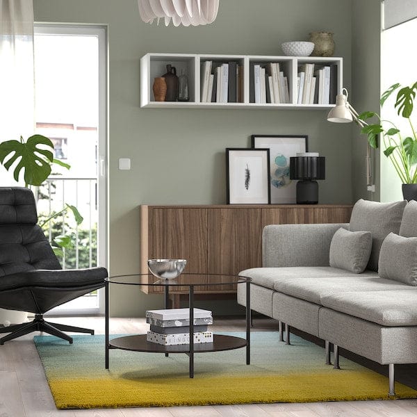 Ikea HOTELLRUM - Rug, high pile, blue/green yellow, 160x230 cm