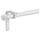 HUGAD curtain rod combination, with wall/ceiling brackets/with finials white, 120-210 cm
