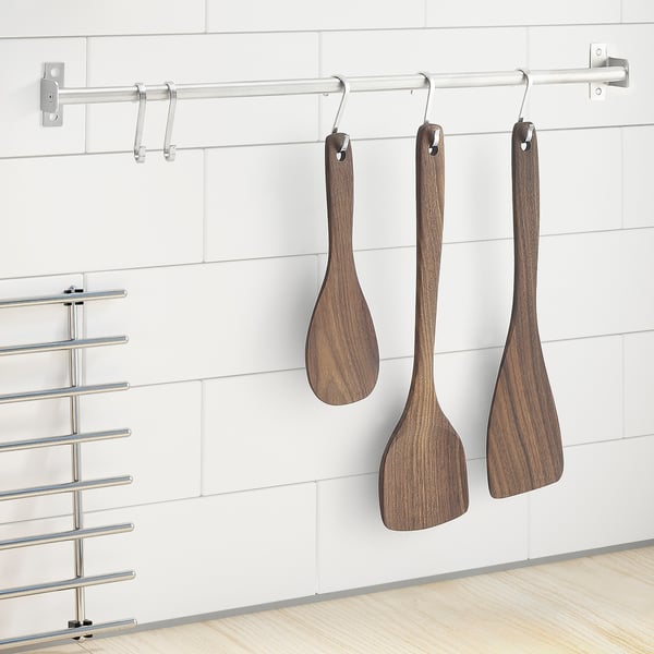 HULDHET wok spatula, walnut
