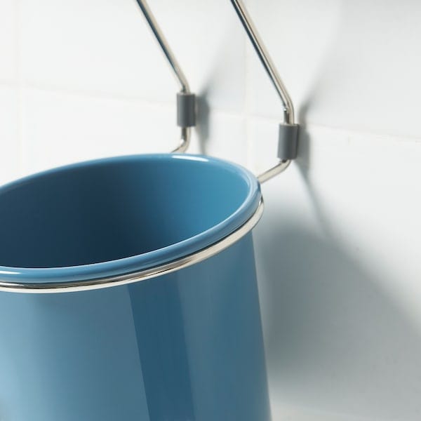 Ikea HULTARP - Container, blue/nickel-plated, 14x16 cm
