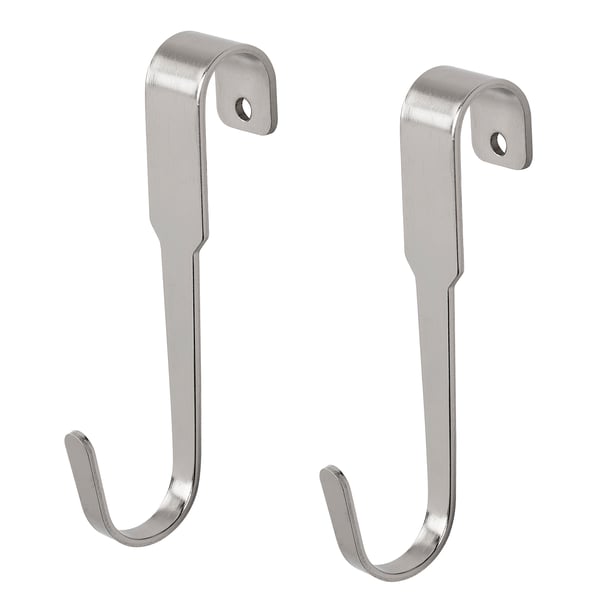 HULTARP hook, nickel-plated, 1.8x11x5 cm, 2 pack