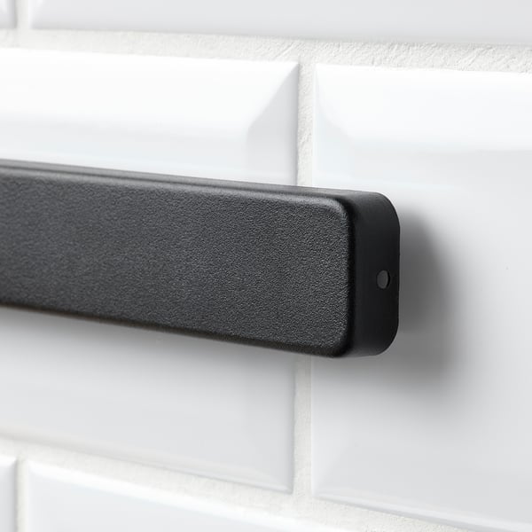 HULTARP magnetic knife rack, black, 38 cm