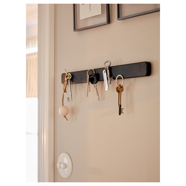 HULTARP magnetic knife rack, black, 38 cm