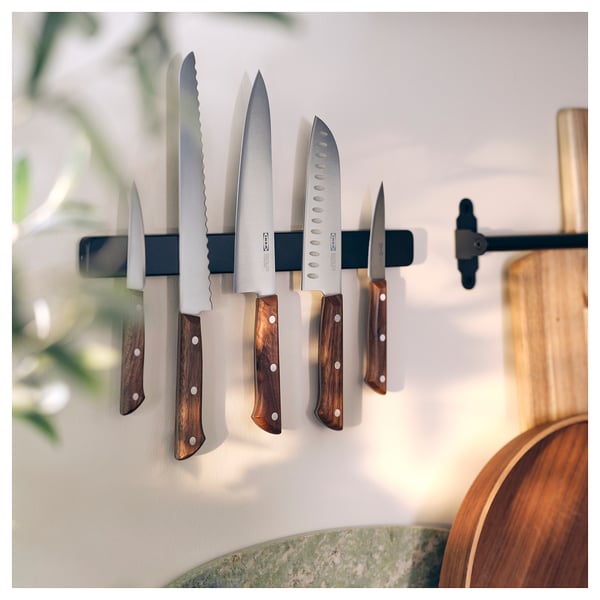 HULTARP magnetic knife rack, black, 38 cm