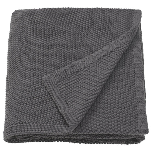 HUMLEMOTT throw, anthracite, 170x130 cm
