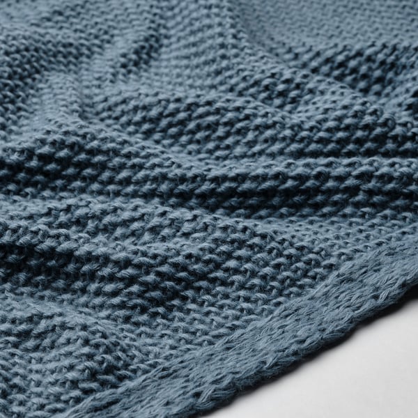 HUMLEMOTT throw, blue-grey, 130x170 cm