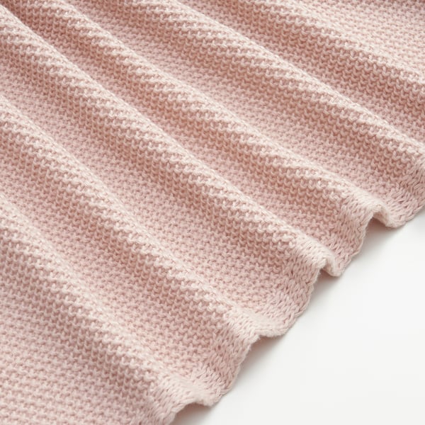 HUMLEMOTT - HUMLEMOTT Throw, pale pink, 130x170 cm