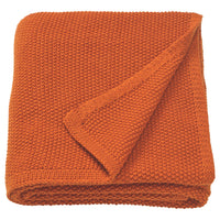 HUMLEMOTT throw, red-brown, 130x170 cm