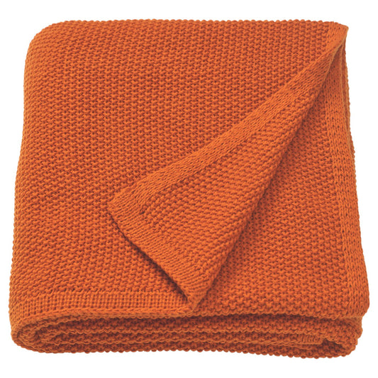 HUMLEMOTT throw, red-brown, 170x130 cm