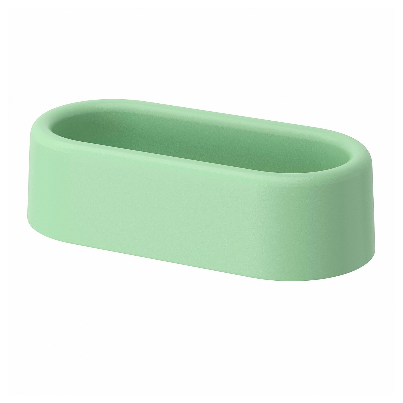 HUMLESJÖN basket with suction cup, light green, 26x13x7 cm