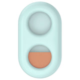 HUMLESJÖN timer with suction cup, turquoise, 10x17 cm