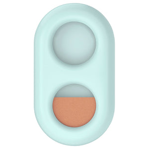 HUMLESJÖN timer with suction cup, turquoise, 10x17 cm