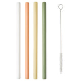HUMLESUGA drinking straws/cleanbrush set of 5, mixed colours, 20 cm