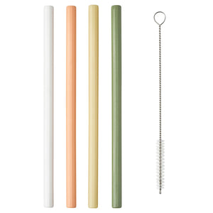 HUMLESUGA drinking straws/cleanbrush set of 5, mixed colours, 20 cm