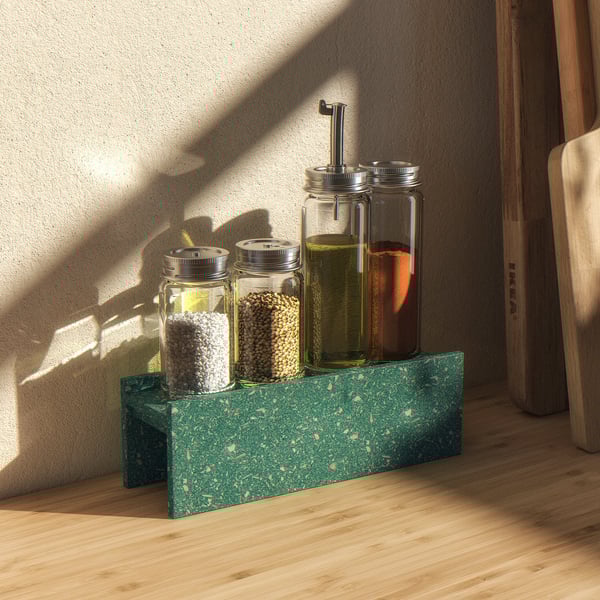 HUNDHAJ spice rack, green, 20 cm