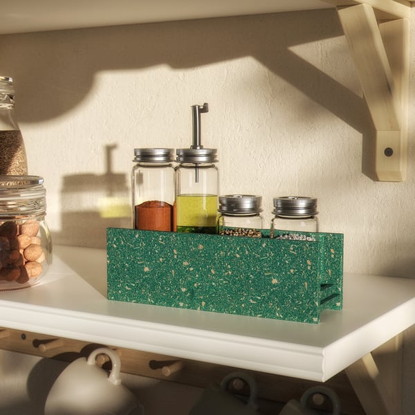 HUNDHAJ spice rack, green, 20 cm