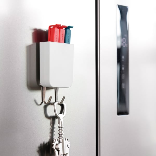 HUNDKOJA container with magnet and 2 hooks, 6x3 cm