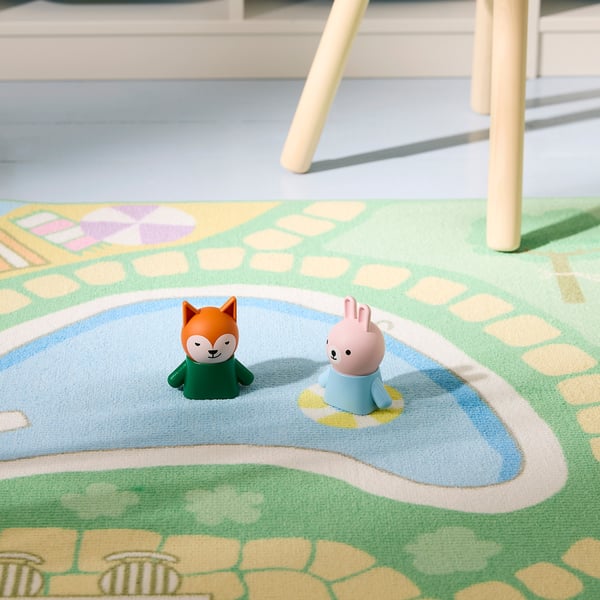 HUSET dollhouse furniture and figures, bedroom/bathroom multicolour