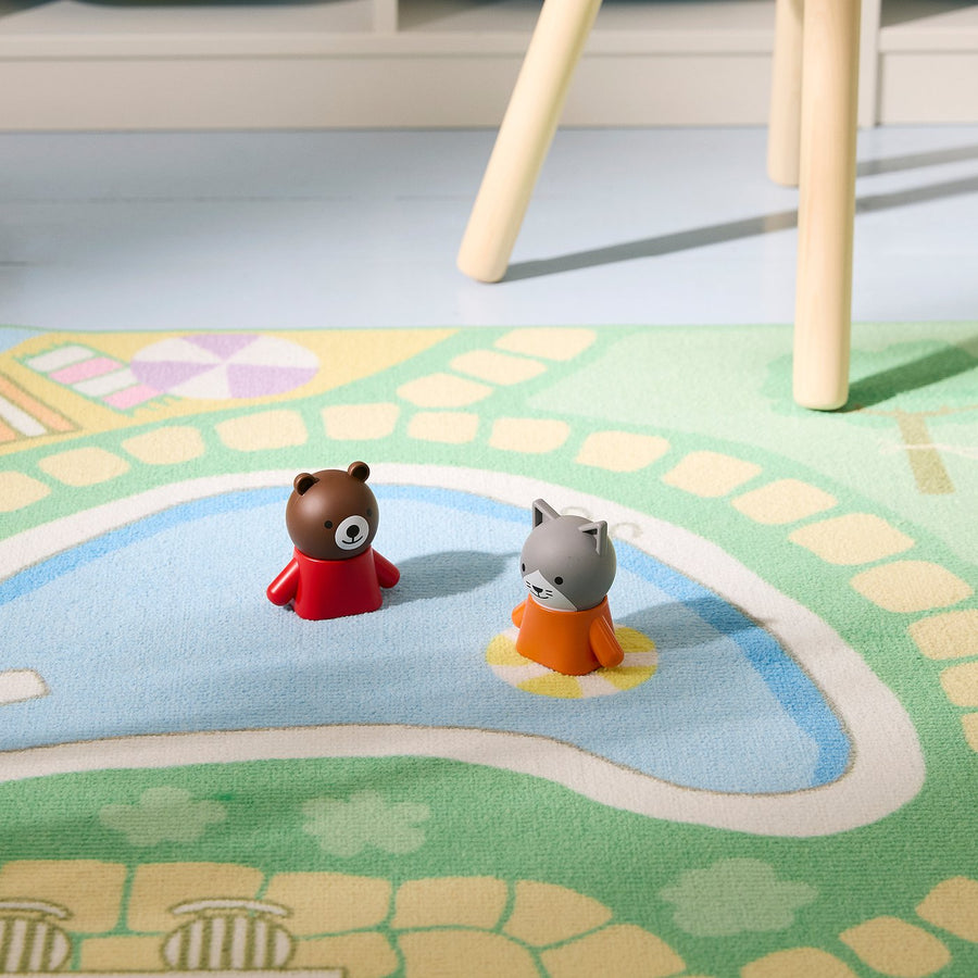 HUSET dollhouse furniture and figures, living room/kitchen multicolour