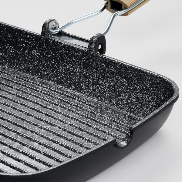 Ikea HUSKNUT - Grill pan, non-stick coating black,36x26 cm