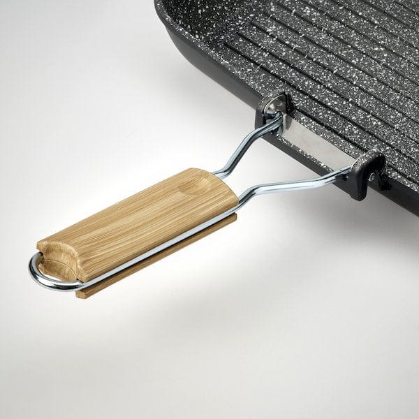 HUSKNUT - Grill pan, non-stick coating black,36x26 cm