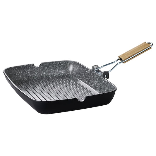 HUSKNUT - Grill pan, non-stick coating black,36x26 cm