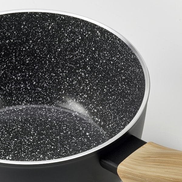 Ikea HUSKNUT - Casserole, non-stick coating black,1.8 l