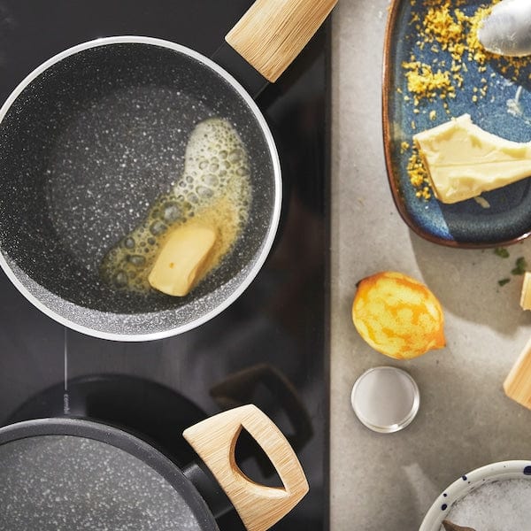 Ikea HUSKNUT - Casserole, non-stick coating black,1.8 l